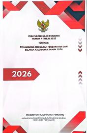 PERATURAN LURAH PONJONG NOMOR 7 TAHUN 2025 TENTANG PENJABARAN APBKAL TAHUN 2026 